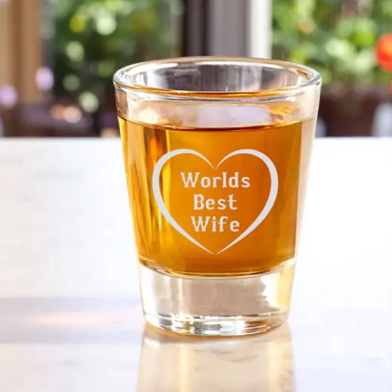 2oz Worlds Best Wife Shot Glass {2}