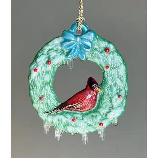 6" x 5" x 1.25" Wreath Ornament Glass Fusing Frit Mold {4}