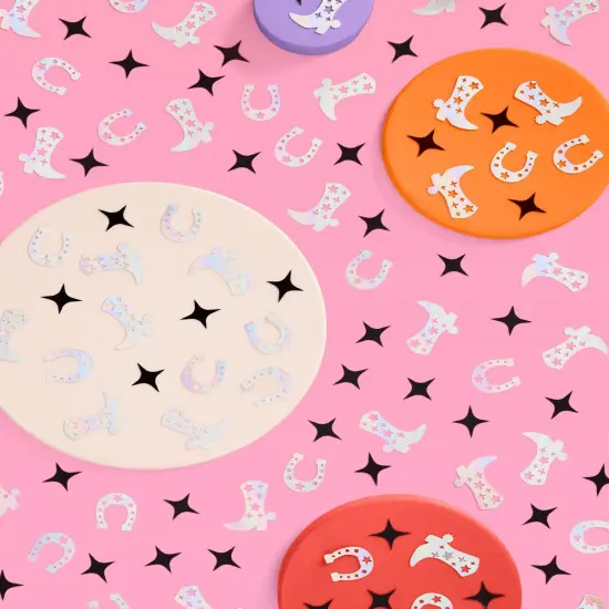 200PC - Cowgirl Iridescent Western Confetti {6}