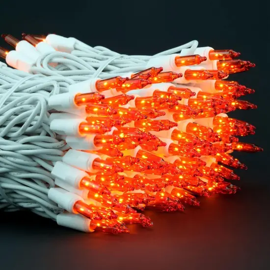 Pack of 2 Strands Orange Christmas String Lights - 21 Ft, 100 Count {4}