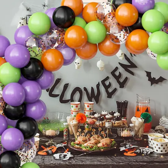 62PCS Halloween Party Balloons Decorations - Orange {3}