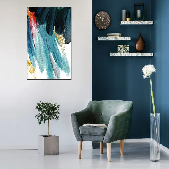 Whiteline Modern Living Livia 48""x32"" Canvas Wall Art, Black PS Frame {1}