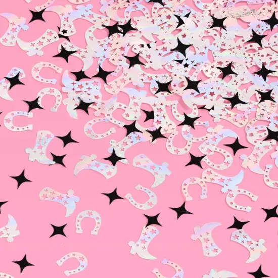200PC - Cowgirl Iridescent Western Confetti {5}