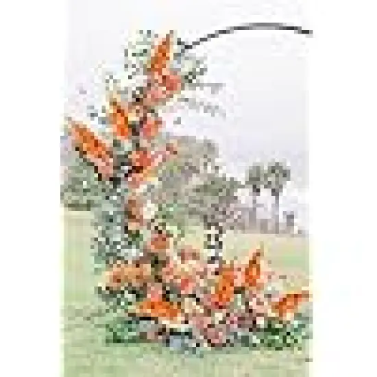 Orange Fake Flowers Larkspur Realistic Faux {3}