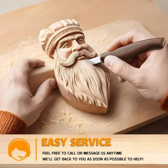 Deluxe Wood Carving Kit with Large Storage Case, Tools, and Knives {4}