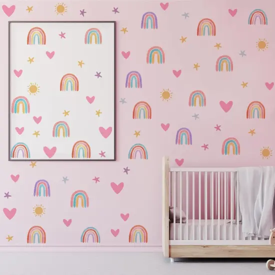 Rainbow Wall Decor Stickers Small Rainbow Decal - Classic Color {1}