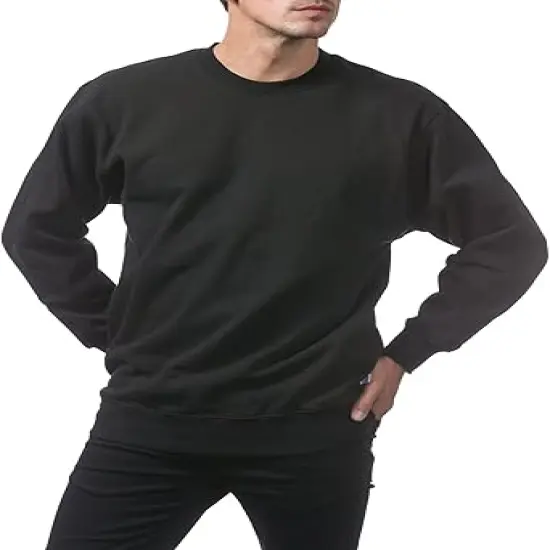 Men's Heavyweight Crew Neck Fleece Pullover Sweatshirt | RADYAN&reg; BROWN {4}