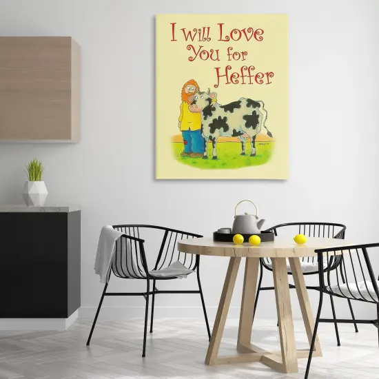 Stupell Industries Love You For Heffer Canvas Design by Roger Straub {2}