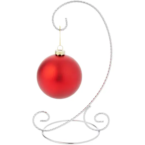 Bard's Twisted Silver Ornament Stand, Medium, 9.5" H x 5.5" W x 5.5" D {3}