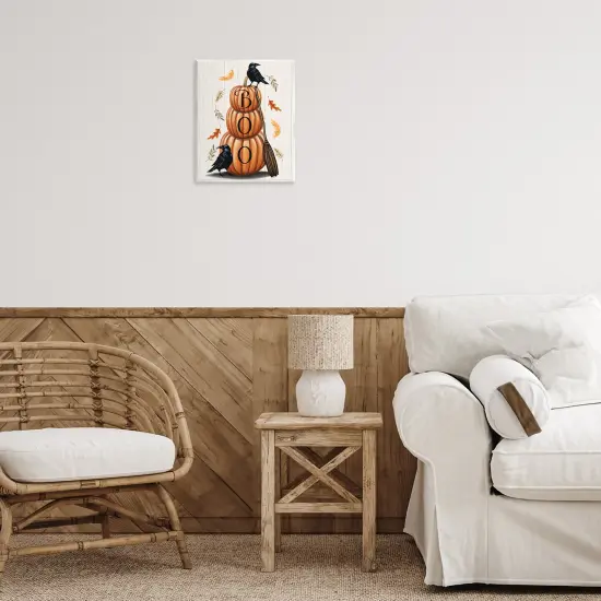 Stupell Industries Boo Crows & Pumpkins Wall Plaque Design by Elizabeth Tyndall {2}