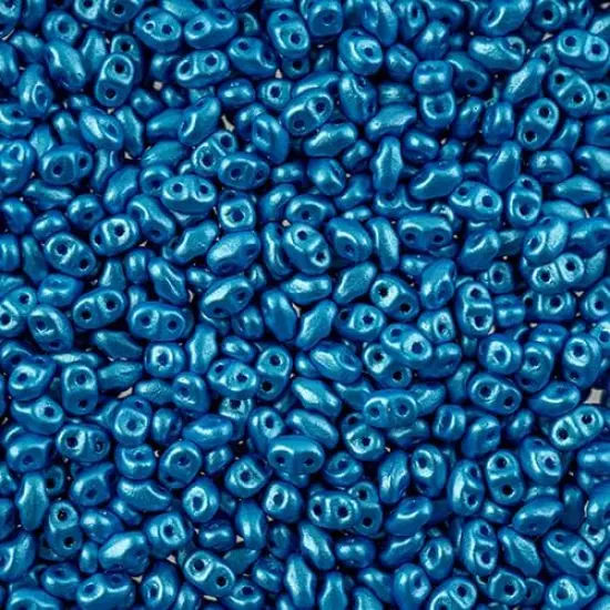Matubo 2-Hole Czech Glass Pearl Shine Miniduo Beads, 50g Azuro {1}