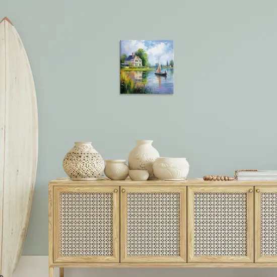 Stupell Industries Boat Drifting Near Shore Canvas Design by Heidi Kuntz {2}