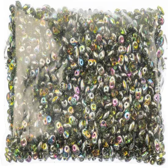 Matubo 2-Hole Czech Glass Vitrail Superduo Beads, 100g Olivine {2}