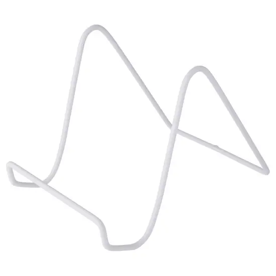 Bard's Vinyl Covered White Wire Easel Stand, 6" H x 5.5" W x 8" D {1}