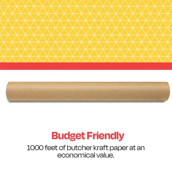 School Smart Butcher Kraft Paper Roll, 50 lbs, 48 Inches x 1000 Feet, Brown {6}