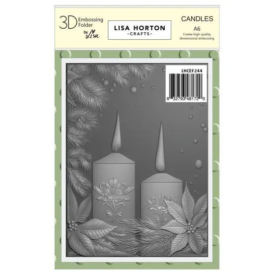 Lisa Horton Crafts A6 Embossing Folder-Candles {1}