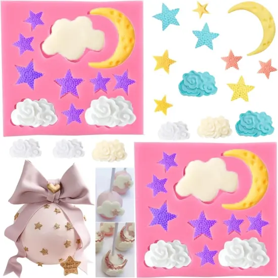 Moon and Star Molds Silicone {1}