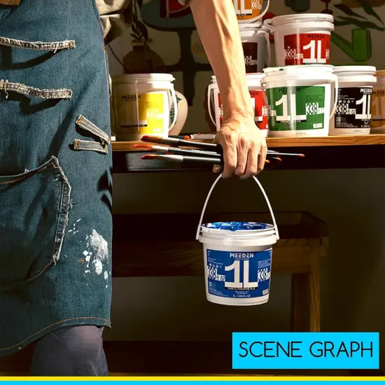 MEEDEN Studio Acrylic Paint-Cobalt Blue Hue, 1L / 33.8 oz {2}