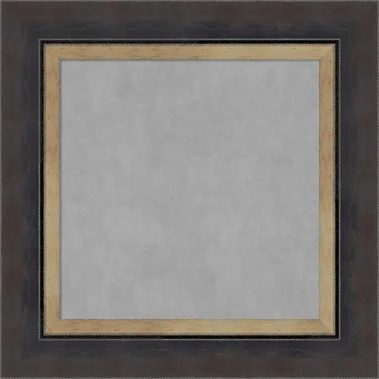 Hammered Charcoal Tan Wood Framed Magnetic Board {1}