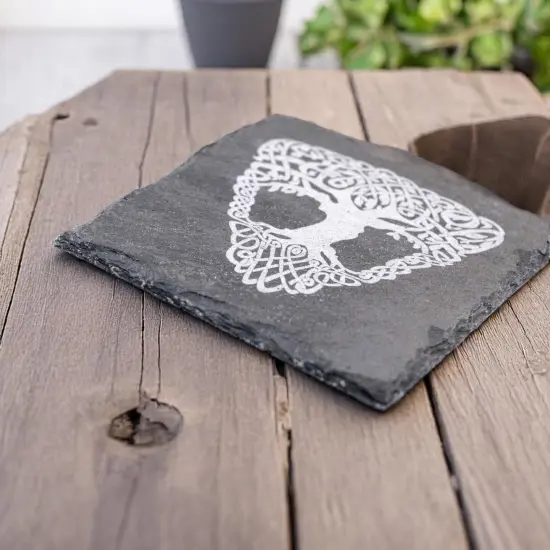 Coaster - Slate - Celtic Tree of LIfe - SET OF 2 {2}