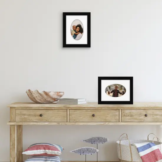 Americanflat Picture Frame with Oval-Shaped Mat - Ideal for Any Room, Living Rooms, Dorm Room {11}