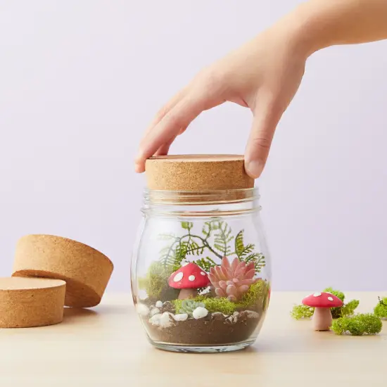 Size #48 Large Tapered Cork Plugs for Jars and Bottles (3.48 x 3.27 x 1.29 In, 3 Pack) Brown {2}