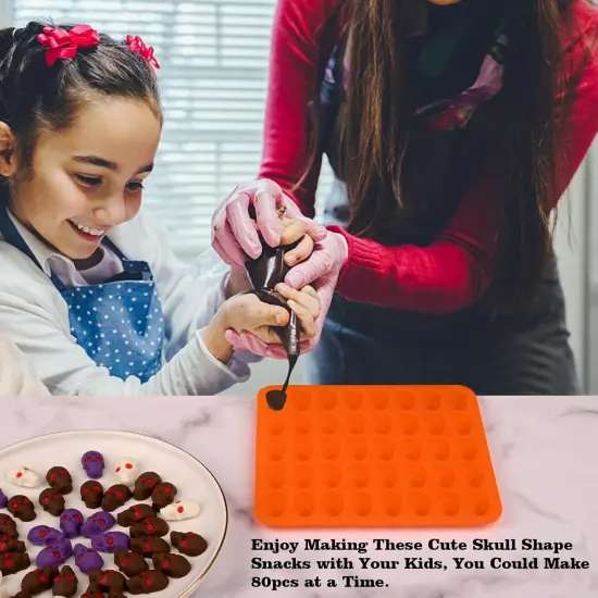 2 Pack Gummy Skull Candy Silicone Molds {2}