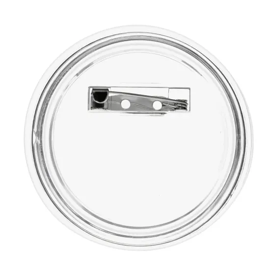 36 Pack Make Your Own Blank Button Pins for DIY Crafts (2.25 In) Clear {7}