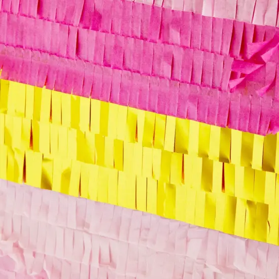 Sparkle and Bash Pink and Gold Ombre Pull String Heart Pinata, Ideal for Birthday Party Decorations & Supplies, Quinceanera, Valentine's Day (16 x 13 x 3 In, Small), Ages 3-14 {7}