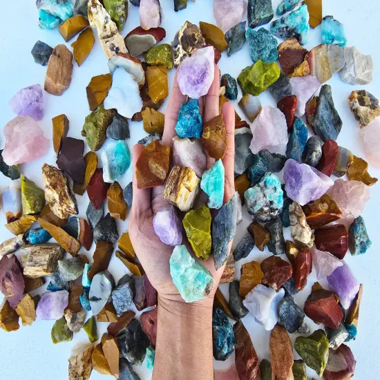 Madagascar Raw Crystals Mix Bulk Rough Gemstones for D&eacute;cor & Crafts {1}