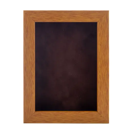 Warm Honey Brown Wood Shadow Box Frame with Acrylic Front - Brown Suede Backing, 30 Sizes {4}