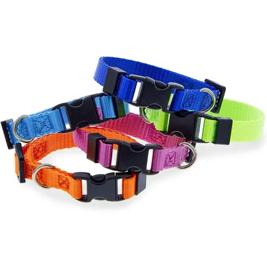 16 Pack Puppy Collars for Litter - Adjustable Breakaway Dog Snap ID Collars for Small Pets, Soft Nylon Whelping Collars, 16 Rainbow Colors (6.5-10in) {5}