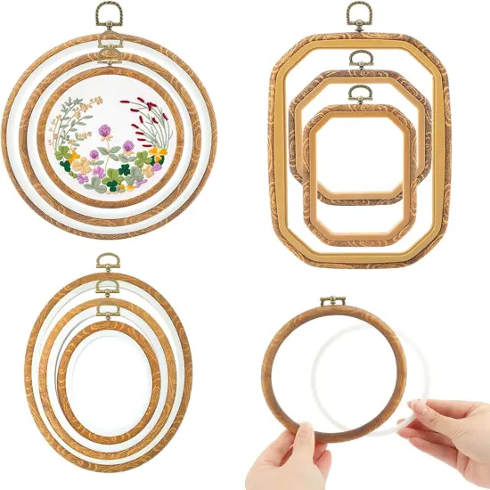 9 Pcs Large Embroidery Frame Decorative Imitated {3}