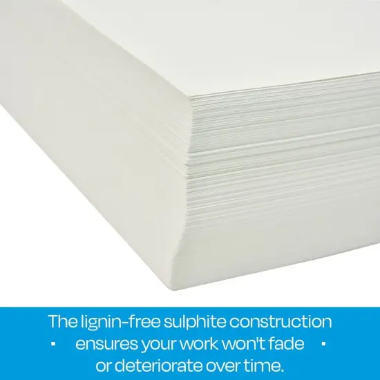 Sax Sulphite Drawing Paper, 60 lb, 12 x 18 Inches, Extra-White, Pack of 500 {5}
