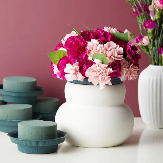 6 Pack Wet Floral Foam Round with Bowls for Flowers Arrangements, Wedding Centerpieces (4.7 x 2 In) {3}