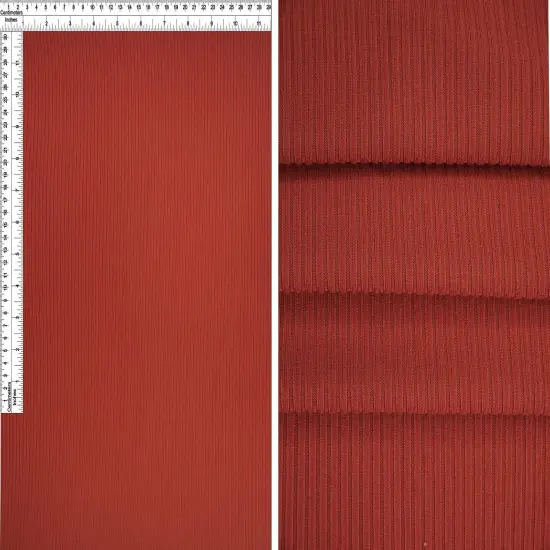 Soft & Stretchy Rib Knit Fabric 58/60" Width, Perfect for Casual & Activewear TEAL GREEN {7}