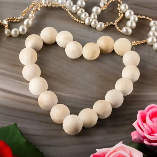 1.5 Inch Wooden Balls for Crafts, Unfinished Round Wood Spheres for DIY Projects (20 Pack) Brown {2}