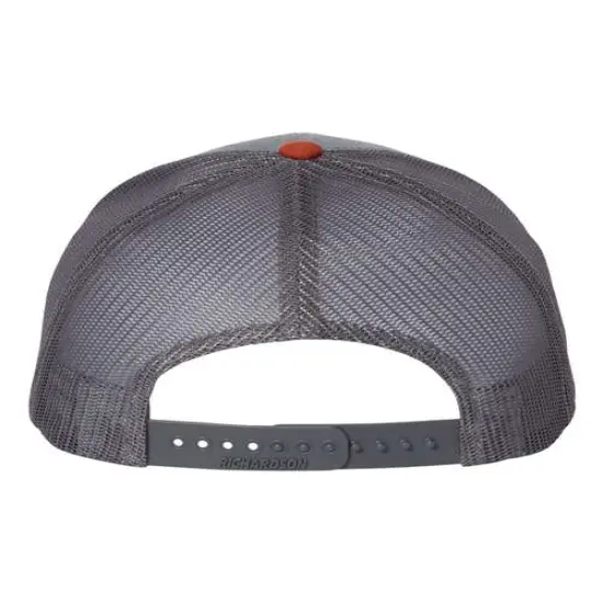 Richardson&reg; Snapback Trucker Cap H Grey/ C Dark O {2}