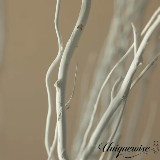 Uniquewise 12pc 59" Natural Dried Mulberry Twigs Ideal Sticks for DIY Crafts Decorative Stems Floral Arrangements Floor Vase Fillers Wedding Centerpiece Event Decorations and Home D&eacute;cor Accent, White {6}