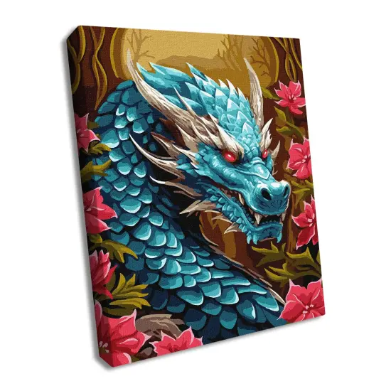 Painting by Numbers kit The mighty dragon with extra metallic paintsKHO5114 {1}