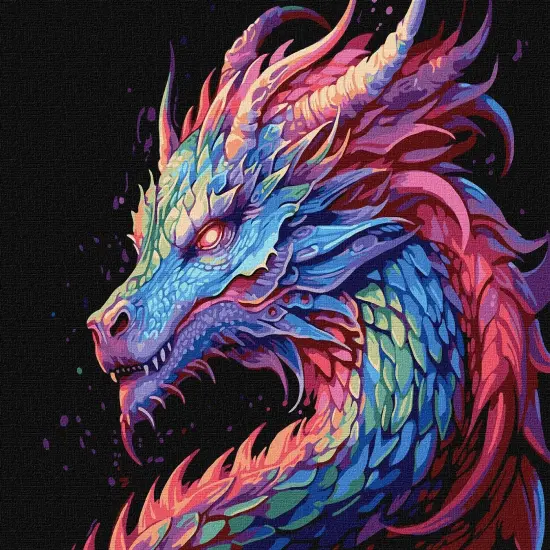 Painting by Numbers kit A colourful dragon KHO5113 {2}