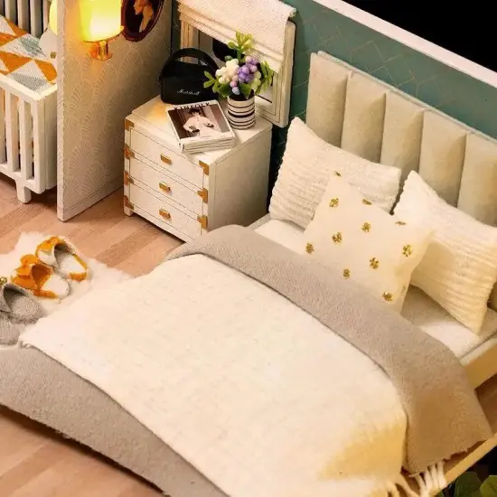 Miniature Wizardi Roombox Kit - House by the Sea. Dollhouse Kit {5}