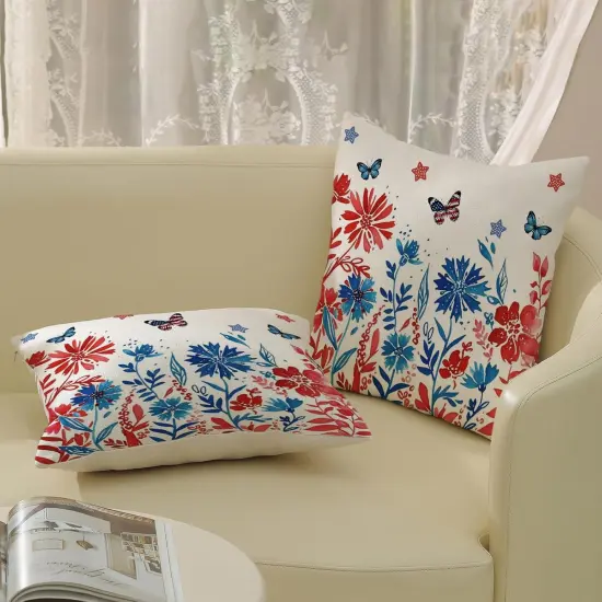 18x18 Pack of 2 Throw Pillow Cover for 4th of July Decorations {4}
