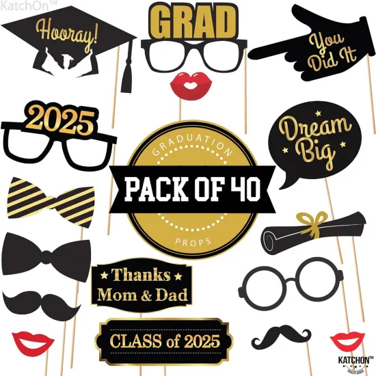 Pack of 40 Graduation Photo Booth Props {2}