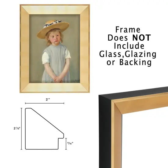 Expositions Open-Back Picture Frames For Paintings, Photos & Prints - With Gold, 8x10" - Gallery Wall Frame- Eco-Friendly Renewal Core -Made in USA {4}