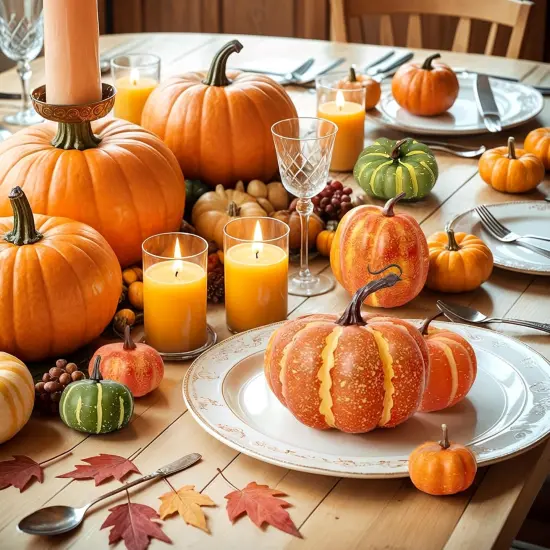 38 PCS Assorted Artificial Pumpkin Set {3}