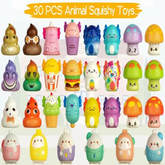 30 PCS Squishy Toys for Kids - Animal Squishies {5}