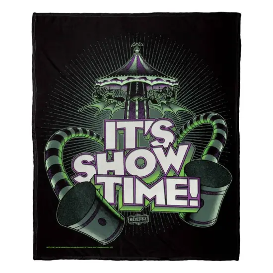 Warner Brothers Beetlejuice Silk Touch Throw Blanket Showtime {1}