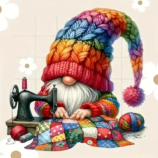 5D Diamond Painting Kits for Adults,Christmas Gnome Winter Diamond Art Kits for Adults Beginner,DIY Full Round Drill Grandma Diamond Dots Gem Art Kits for Adults,Home Wall Decor 12 x 12Inch {1}