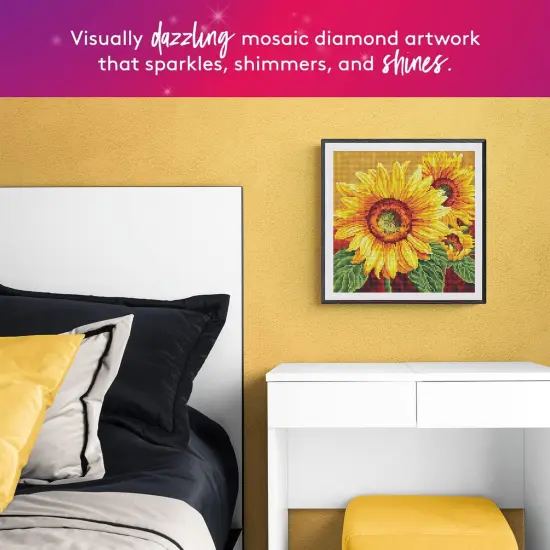 Sun Floral Sunflower Diamond Painting Kit, 13" x 13" (32.8 x 32.8 cm) {3}